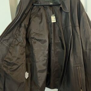 Eddie Bauer Journeyman Leather Jacket - Classic Zip Front, Men’s XL